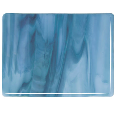 Bullseye 2108-0000 Streaky, Powder Blue Opal / Marine Blue Color Mix, 3 mm
