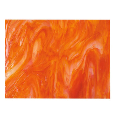 Bullseye 2124-0000, Streaky, Red Opal / White Color Mix, 3 mm