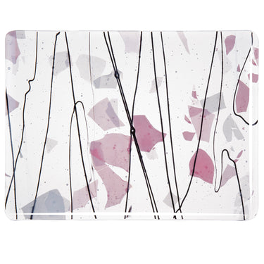 Bullseye 4121-0000 Light Pink and White Collage, 3 mm