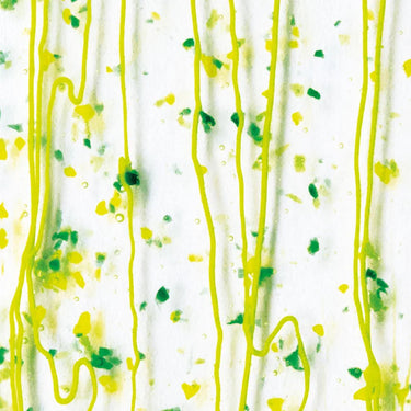 Bullseye 4212-0000 Green & Yellow Frit Collage, 3 mm – 1/2 plade