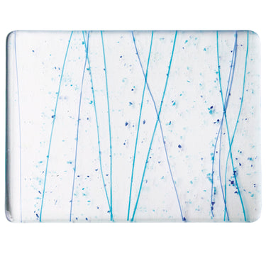 Bullseye 4216-0000 Royal Blue, Turquoise & Cobalt Blue Collage, 3 mm