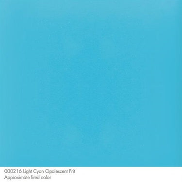 Bullseye 0216-0002 Lys Cyan Opak Frit Mellem
