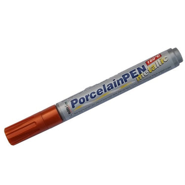 Glas- og porcelænstusch, 2-4 mm streg, kobber, metallic