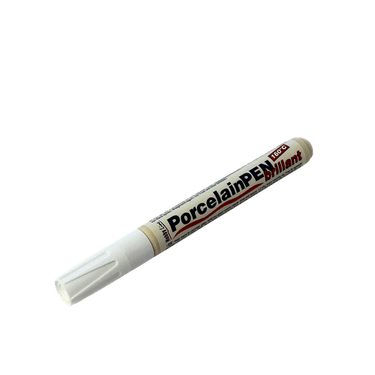 Glas- og porcelænstusch, 2-4 mm streg, hvid, dækkende