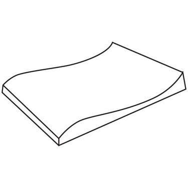 Form Bølget, 38.5 x 33.5 cm.