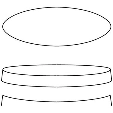 Form Oval, 45 x 16 cm.