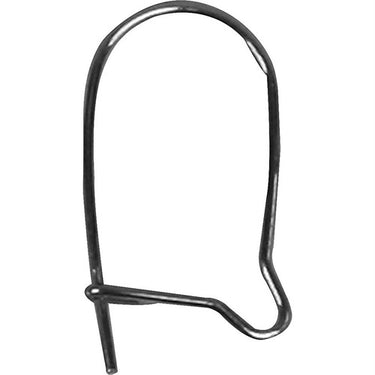 Ørebøjle, 15 mm, forsølvet rustfrit stål, FS, 10 stk.