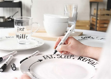 Glas- og porcelænstusch, Easy brush, sort