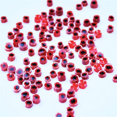 Bullseye Millefiori, CoE90 Rød Valmue, 10g