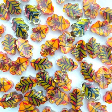Murrine - Orange egetræ blade CoE96